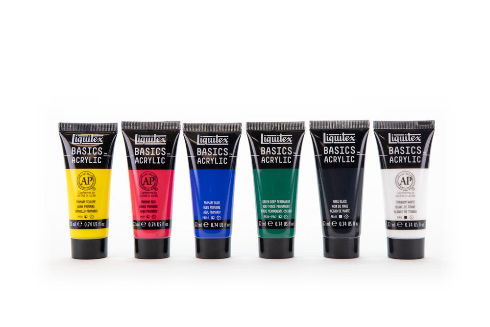 Liquitex BASICS akrilinių dažų rinkinys 6 vnt. po 22 ml