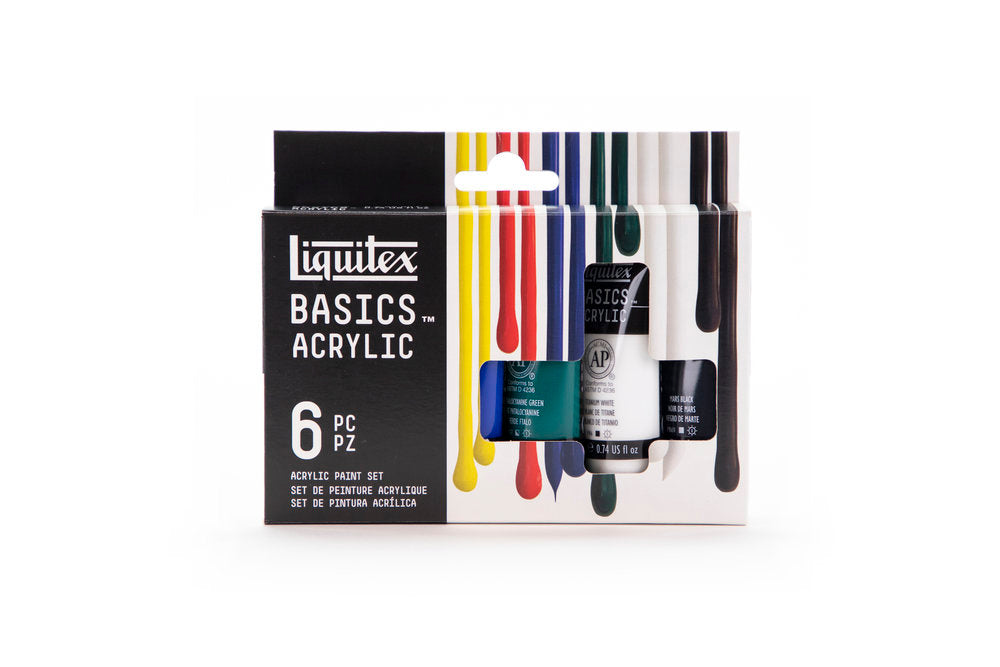 Liquitex BASICS akrilinių dažų rinkinys 6 vnt. po 22 ml