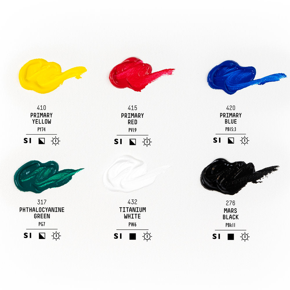 Liquitex BASICS akrilinių dažų rinkinys 6 vnt. po 22 ml
