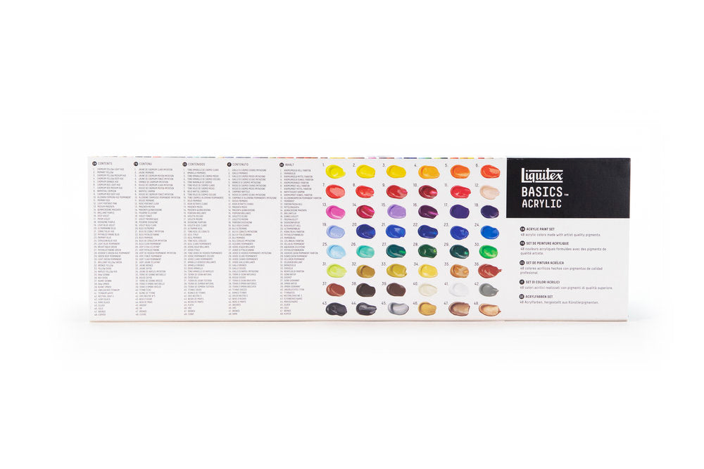 Liquitex BASICS Acrylic akrilinių dažų rinkinys 48 vnt. po 22 ml