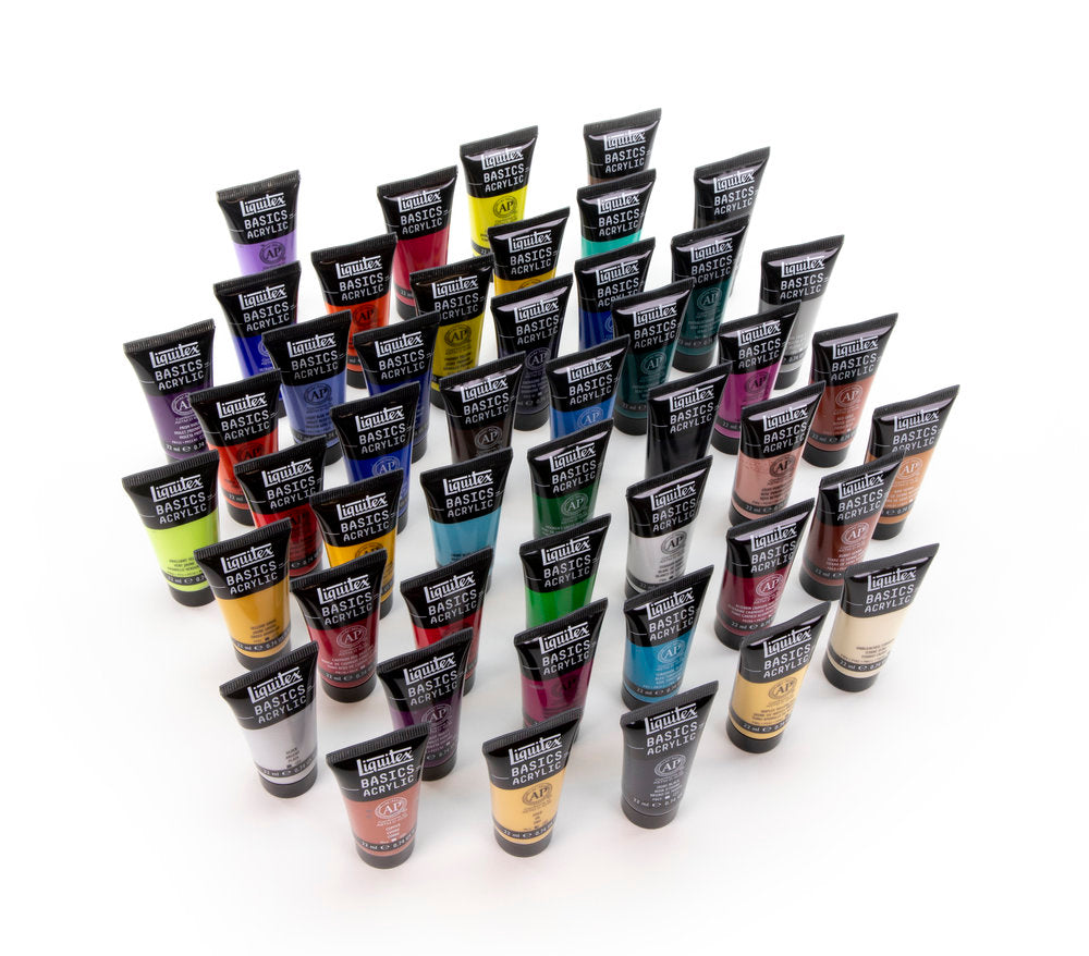 Liquitex BASICS Acrylic akrilinių dažų rinkinys 48 vnt. po 22 ml