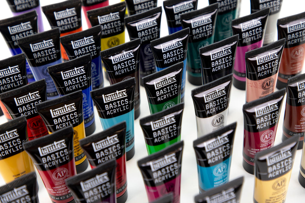 Liquitex BASICS Acrylic akrilinių dažų rinkinys 48 vnt. po 22 ml