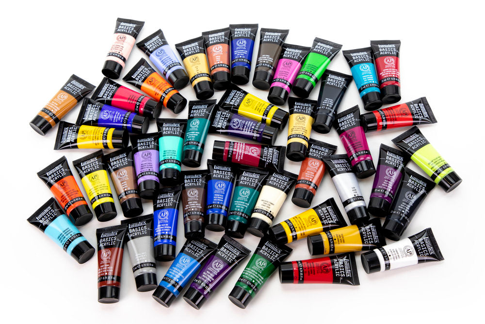 Liquitex BASICS Acrylic akrilinių dažų rinkinys 48 vnt. po 22 ml