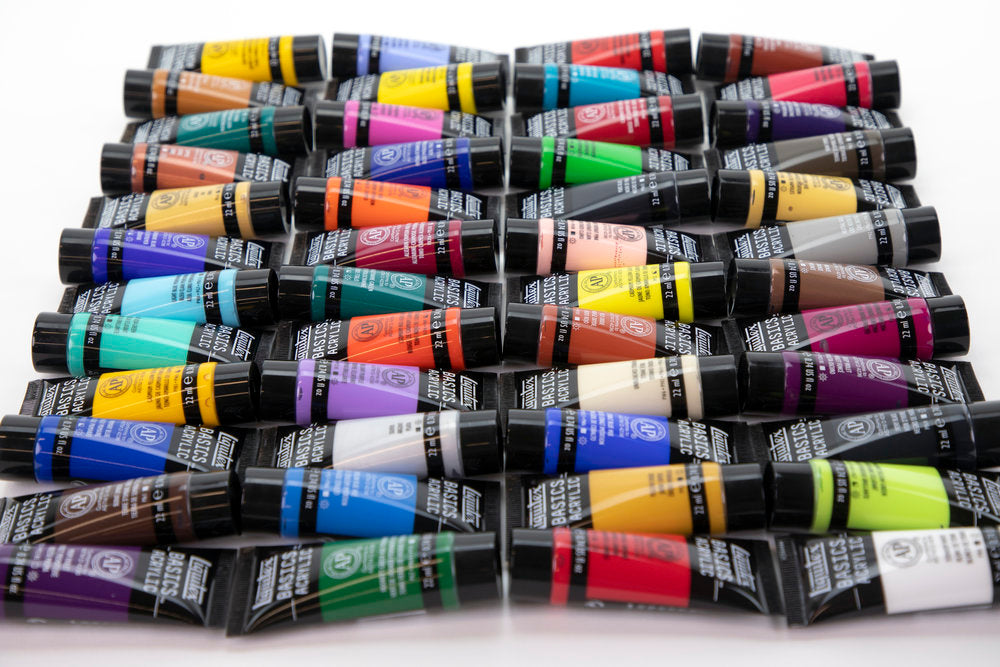 Liquitex BASICS Acrylic akrilinių dažų rinkinys 48 vnt. po 22 ml