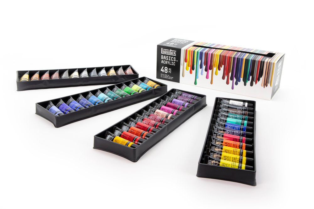 Liquitex BASICS Acrylic akrilinių dažų rinkinys 48 vnt. po 22 ml