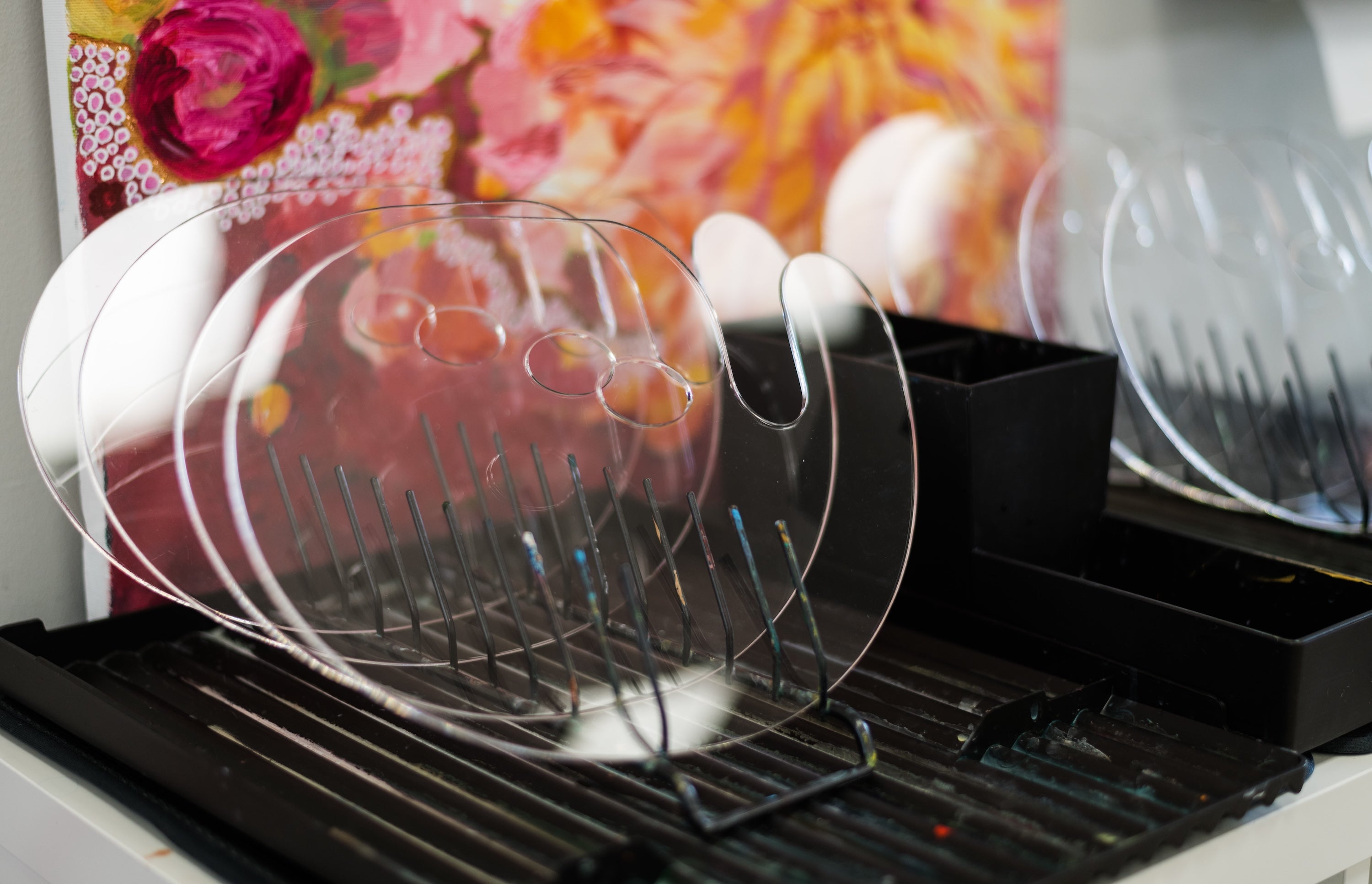 Skaidri tapybos paletė dažams