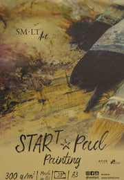 Tapybos bloknotas SMLT ART "START" A3 baltas, 20 lapų (300 gsm) su užlenkiamu viršeliu ir kieta nugarėle