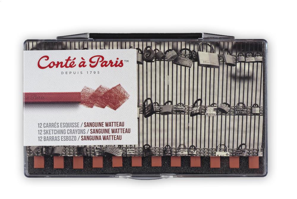 "ESQUISSE CARRE" sanginos rinkinys, 12 vnt. Conte a Paris
