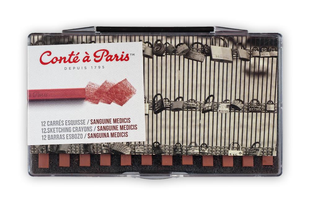 "Sketching Carre Crayons" sanginos rinkinys, 12 vnt. Conte a Paris
