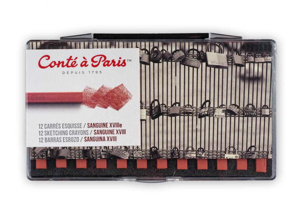 „SANGUINE XVIIITH C“ sanginos rinkinys, 12 vnt. Conte a Paris