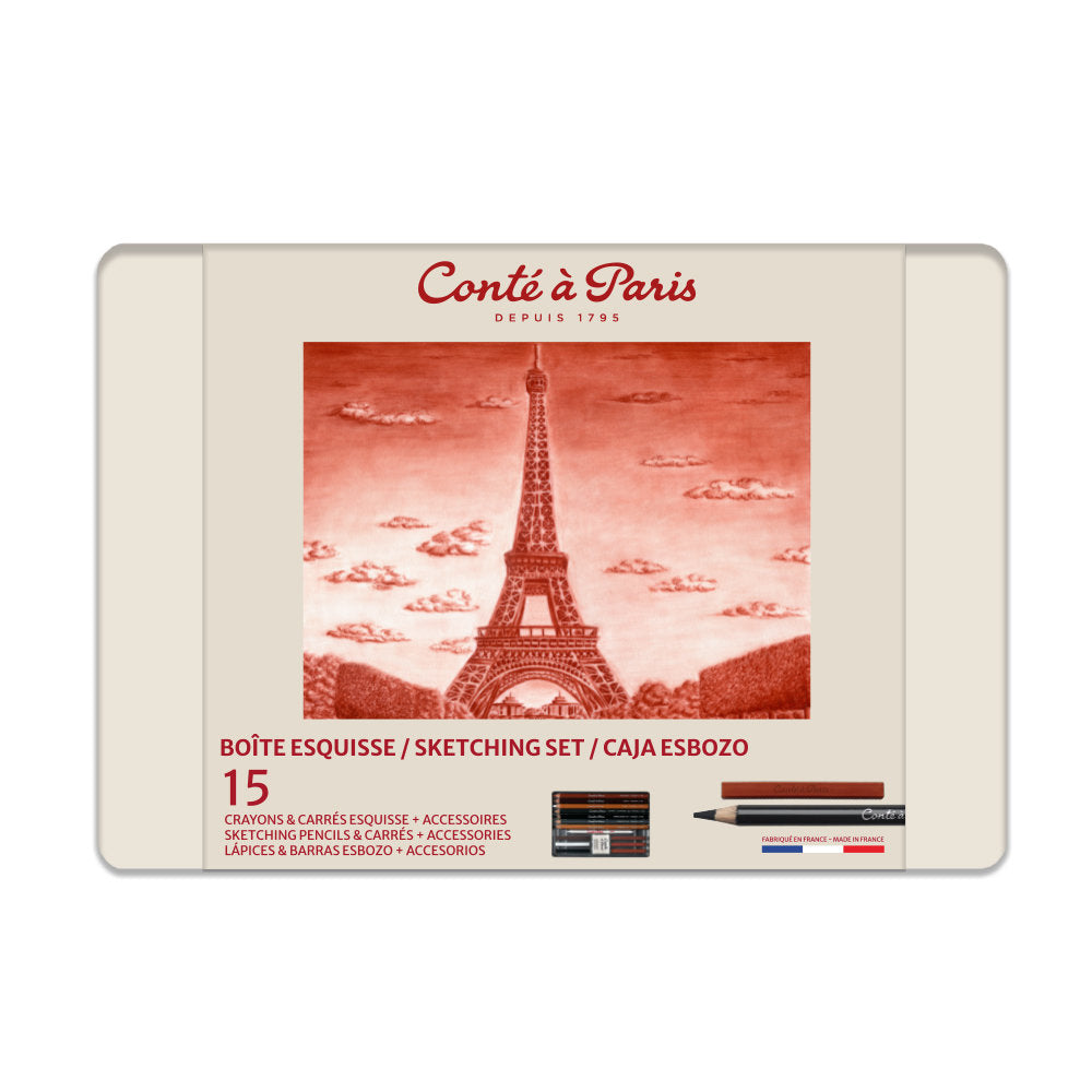 Eskizavimo rinkinys 15 dalių, Conte a Paris