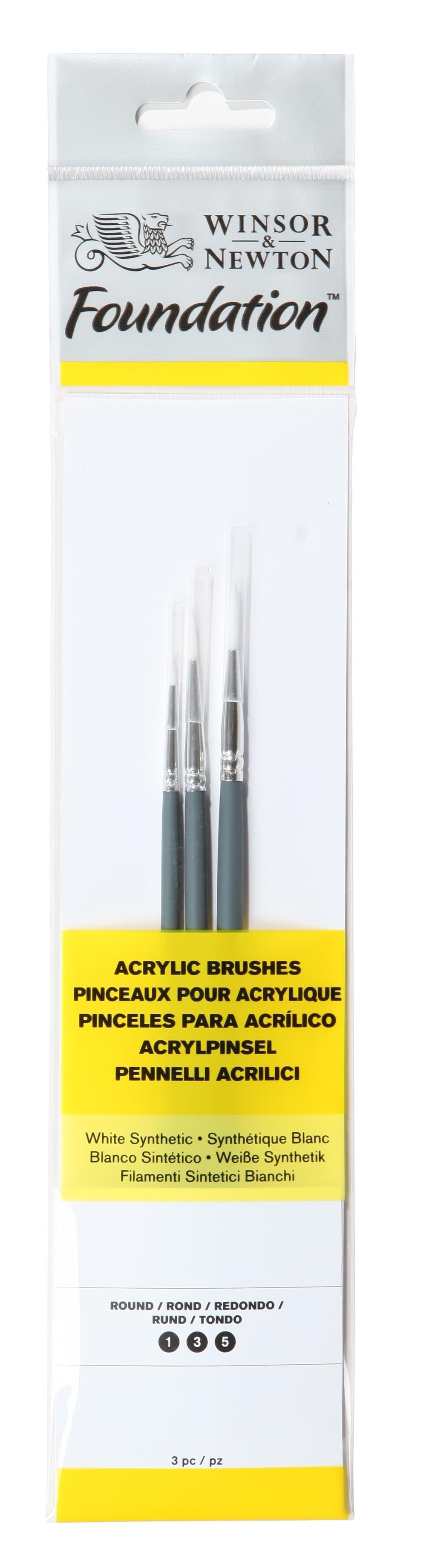 Winsor & Newton apvalios formos teptukų rinkinys akrilui 3 vnt.