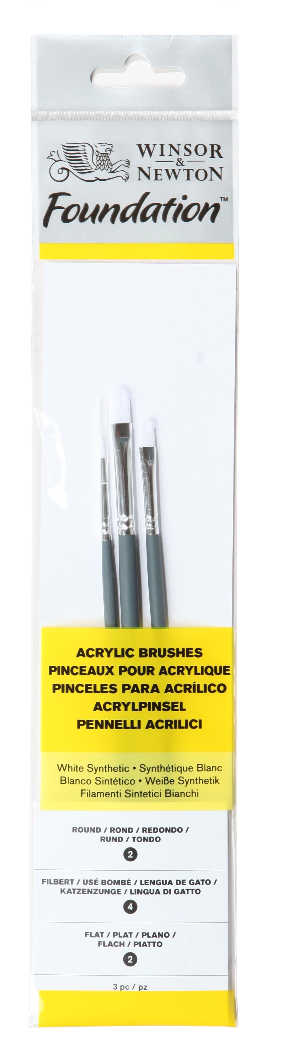 Winsor & Newton teptukų rinkinys akrilui 3 vnt.