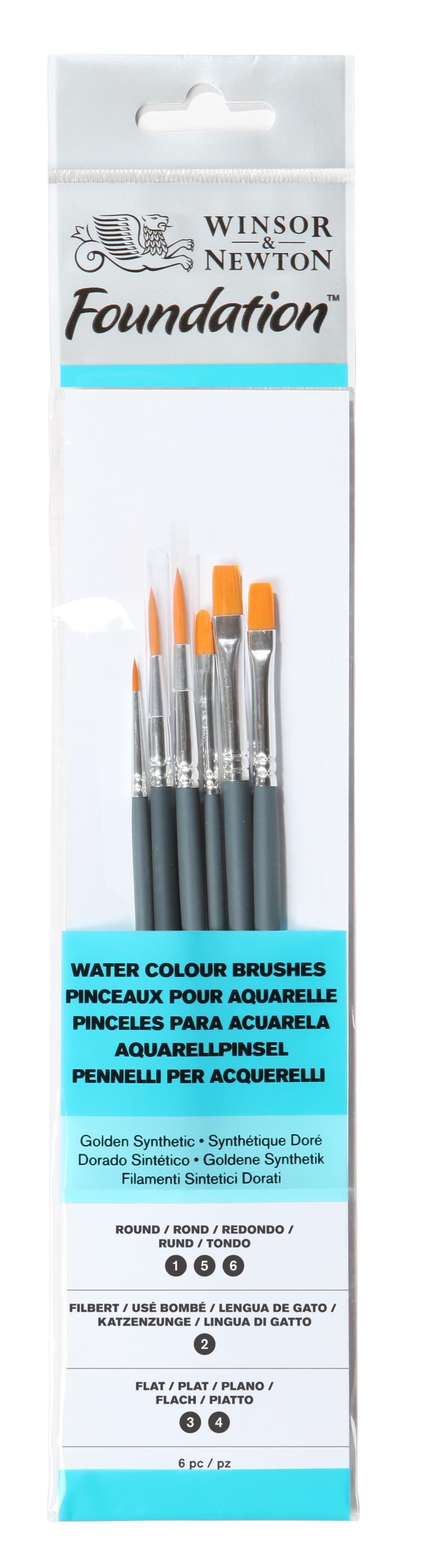 Winsor & Newton teptukų rinkinys akvarelei 6 vnt.