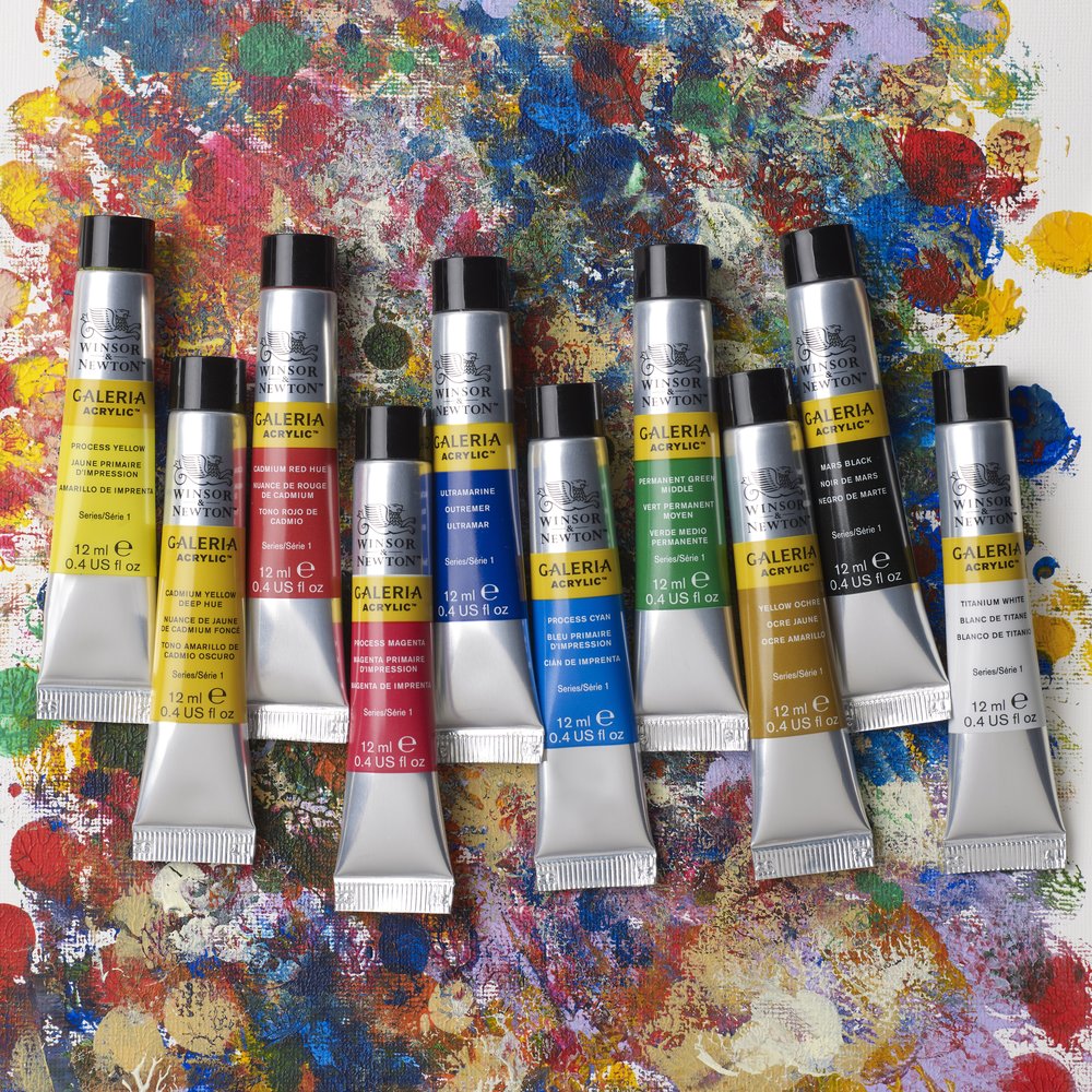 Winsor & Newton Galeria akrilinių dažų rinkinys 10 vnt. po 12 ml