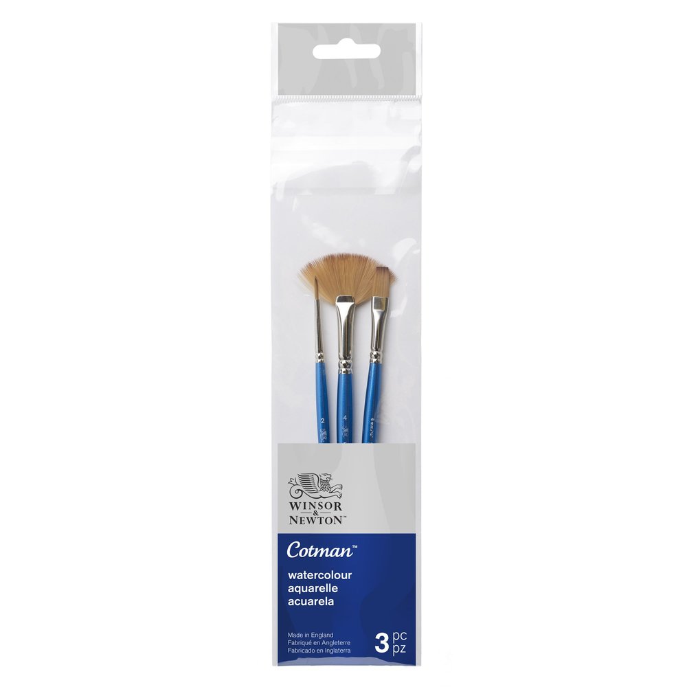 Winsor & Newton Cotman akvarelinių teptukų rinkinys 3 vnt.