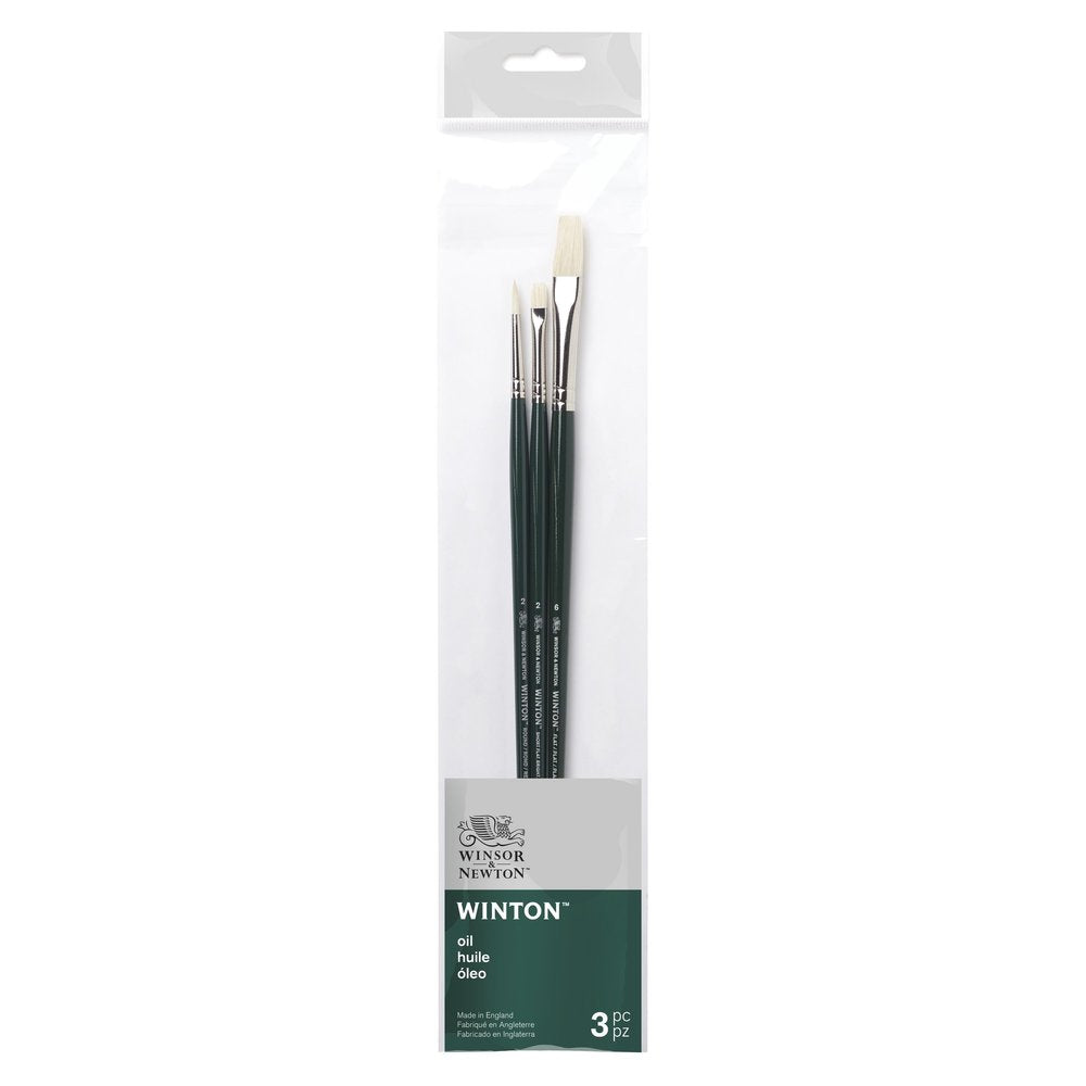 Winsor & Newton Winton teptukų rinkinys aliejinei tapybai 3 vnt., Nr. 2, 2, 6