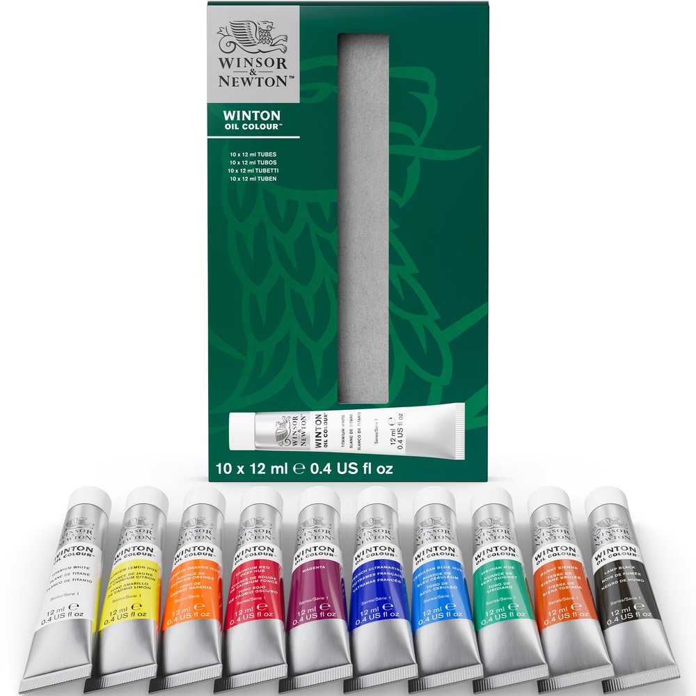 Winsor & Newton Winton Oil Colour aliejinių dažų rinkinys, 10 vnt. po 12 ml
