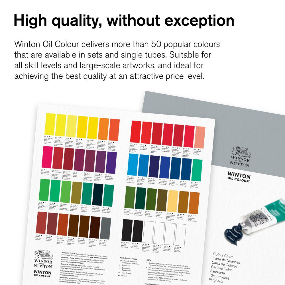 Winsor & Newton Winton Oil Colour aliejinių dažų rinkinys, 10 vnt. po 12 ml
