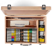 Winsor & Newton Galeria Acrylic Essentials akrilinių dažų rinkinys medinėje dėžėje