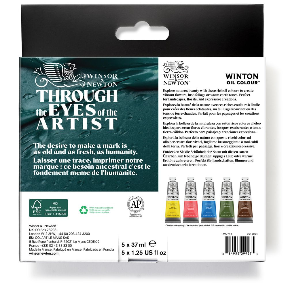 Winsor & Newton Winton Oil Colour aliejinių dažų rinkinys "BOTANIC" 5 vnt. po 37 ml