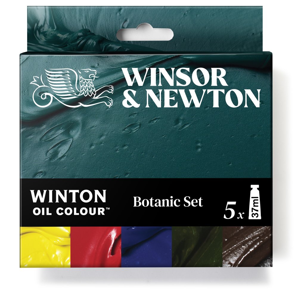 Winsor & Newton Winton Oil Colour aliejinių dažų rinkinys "BOTANIC" 5 vnt. po 37 ml