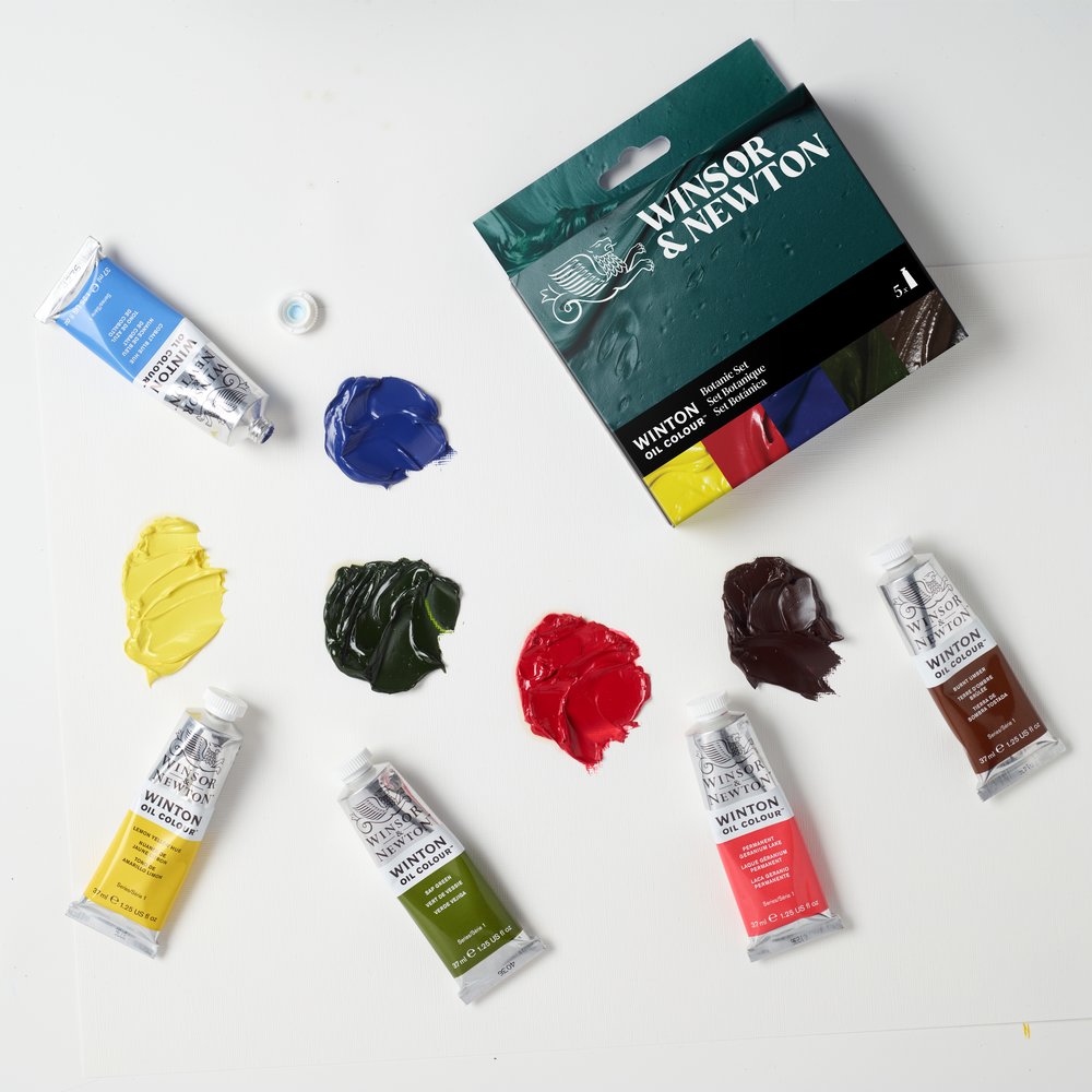 Winsor & Newton Winton Oil Colour aliejinių dažų rinkinys "BOTANIC" 5 vnt. po 37 ml
