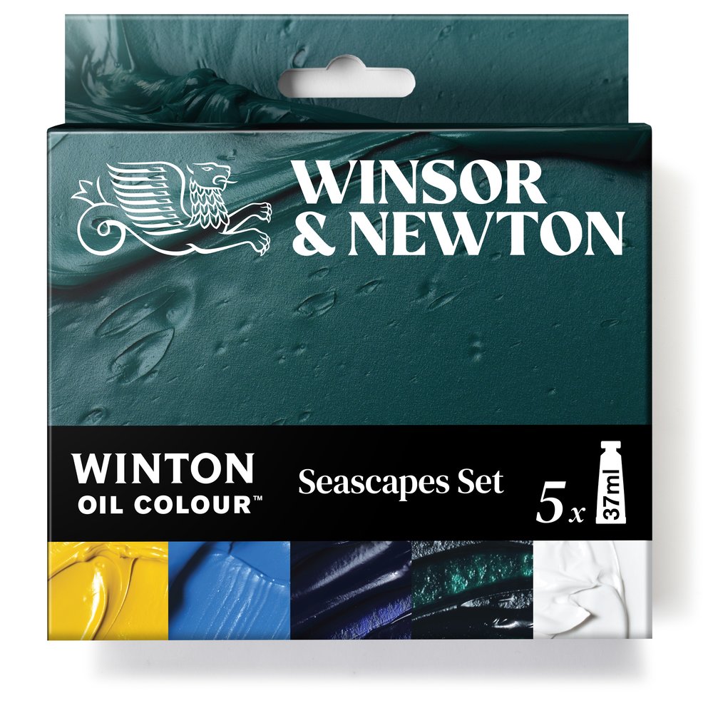 Winsor & Newton Winton Oil Colour aliejinių dažų rinkinys "SEASCAPES" 5 vnt. po 37 ml