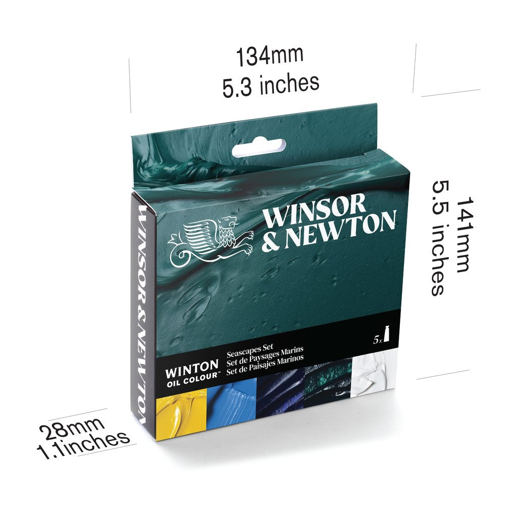 Winsor & Newton Winton Oil Colour aliejinių dažų rinkinys "SEASCAPES" 5 vnt. po 37 ml