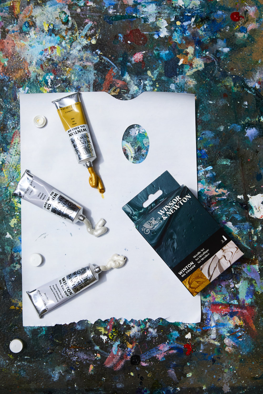 Winsor & Newton Winton Oil Colour "METALLIC" aliejinių dažų rinkinys 3 vnt. po 37 ml