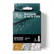 Winsor & Newton Winton Oil Colour "METALLIC" aliejinių dažų rinkinys 3 vnt. po 37 ml