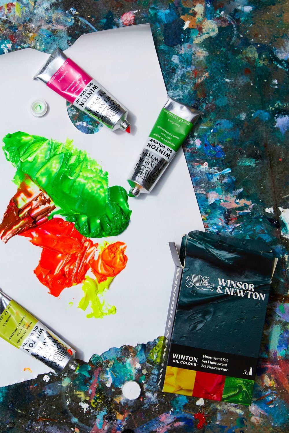 Winsor & Newton Winton Oil Colour "FLUORESCENT" aliejinių dažų rinkinys 3 vnt. po 37 ml