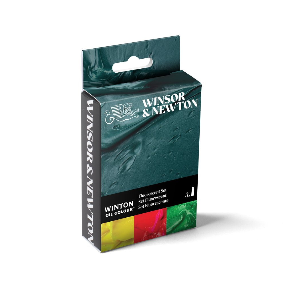 Winsor & Newton Winton Oil Colour "FLUORESCENT" aliejinių dažų rinkinys 3 vnt. po 37 ml