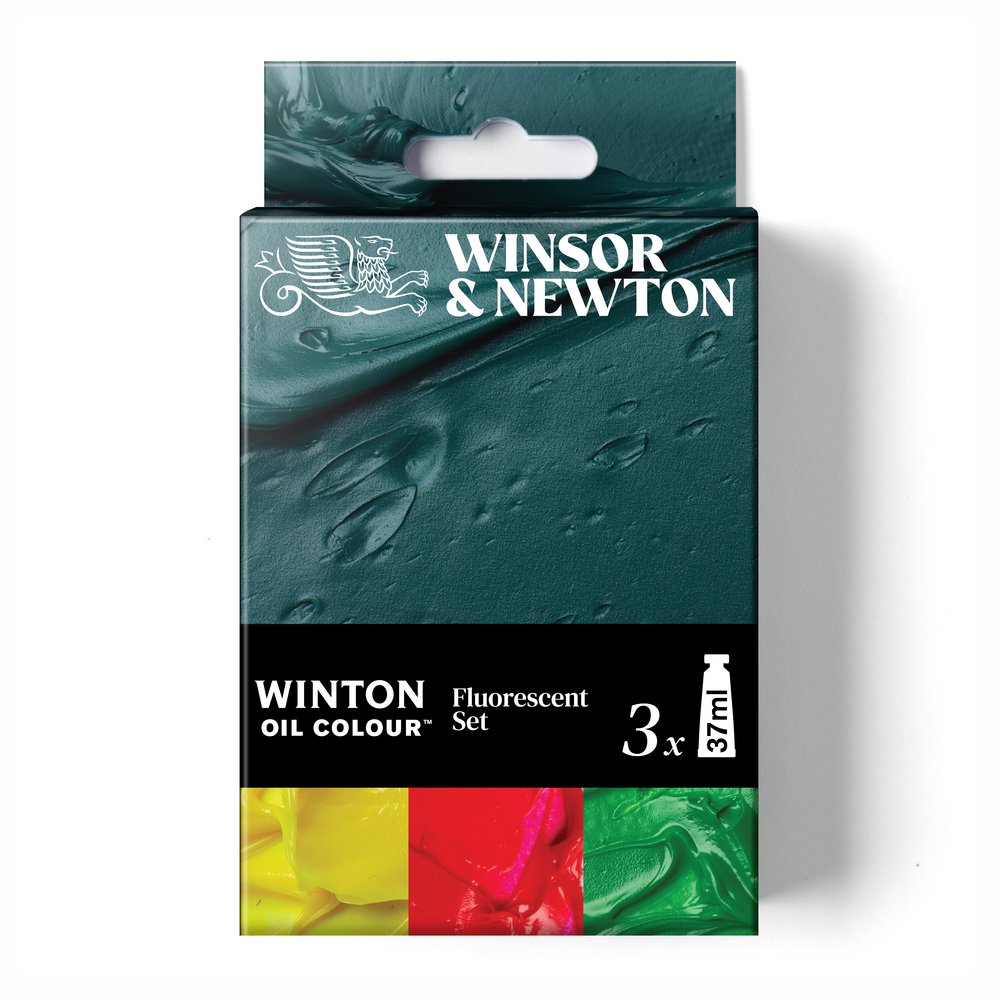 Winsor & Newton Winton Oil Colour "FLUORESCENT" aliejinių dažų rinkinys 3 vnt. po 37 ml