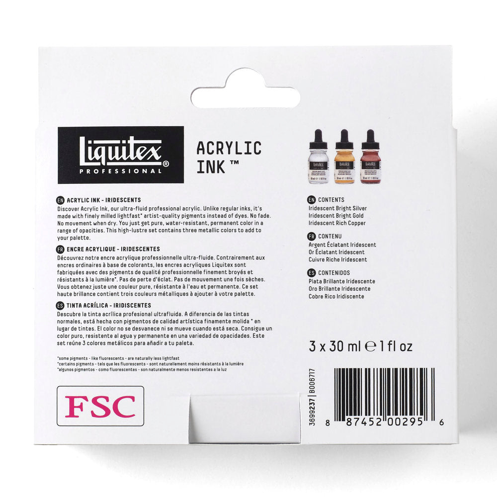 Liquitex Professional Acrylic Ink Iridescent rinkinys 3 vnt. po 30 ml