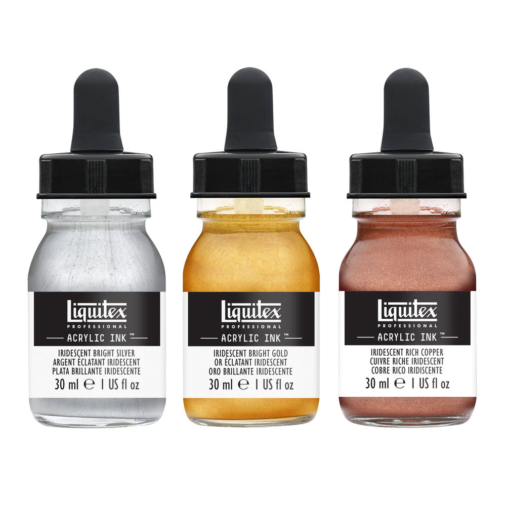 Liquitex Professional Acrylic Ink Iridescent rinkinys 3 vnt. po 30 ml