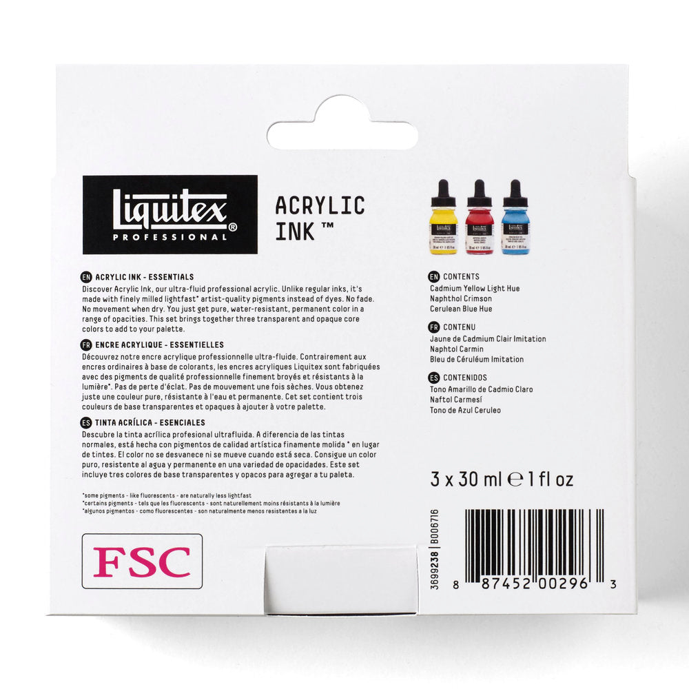 Liquitex Professional Acrylic Ink Essentials rinkinys 3 vnt. po 30 ml