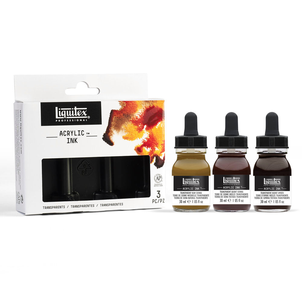 Liquitex Professional Acrylic Ink Transparent rinkinys 3 vnt. po 30 ml