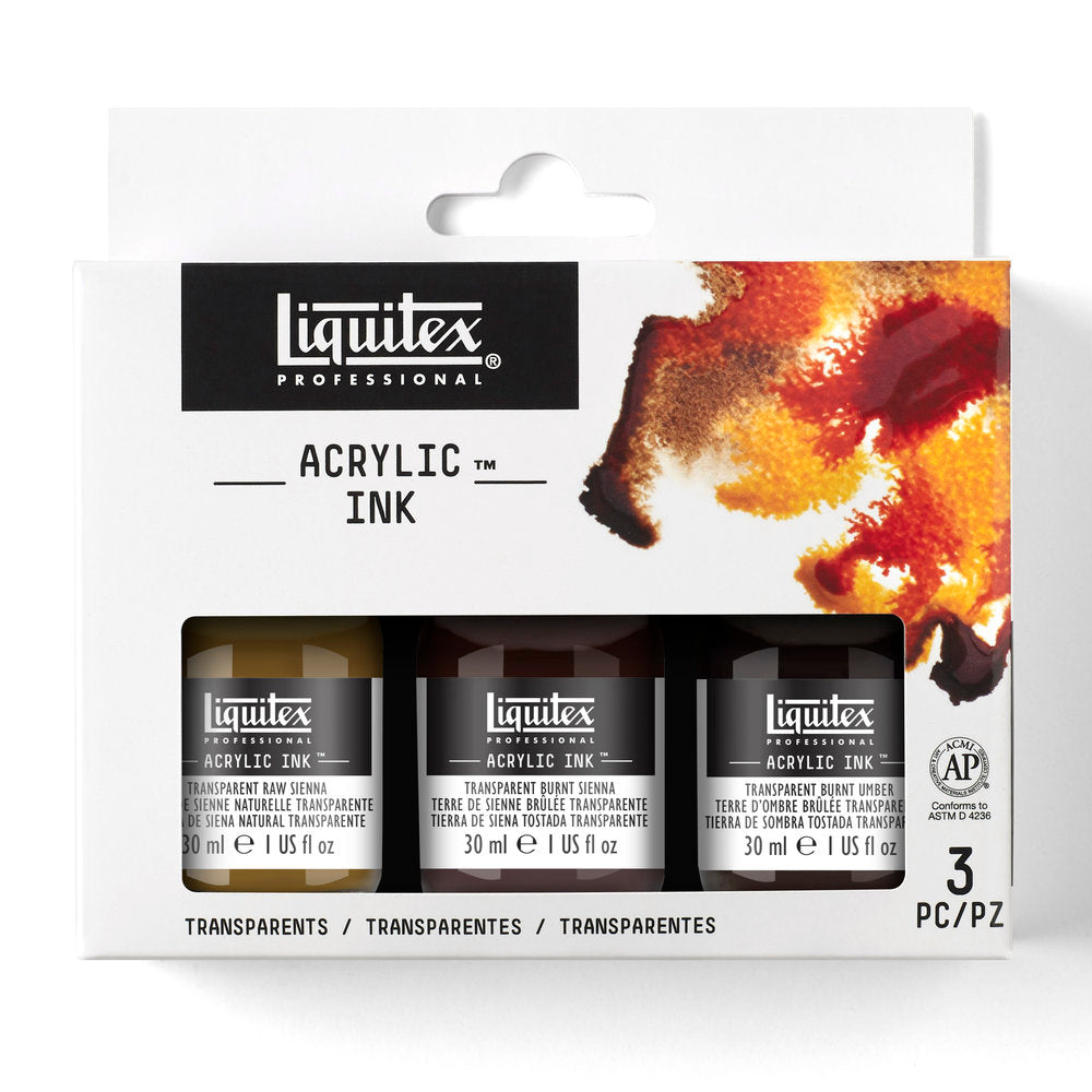 Liquitex Professional Acrylic Ink Transparent rinkinys 3 vnt. po 30 ml