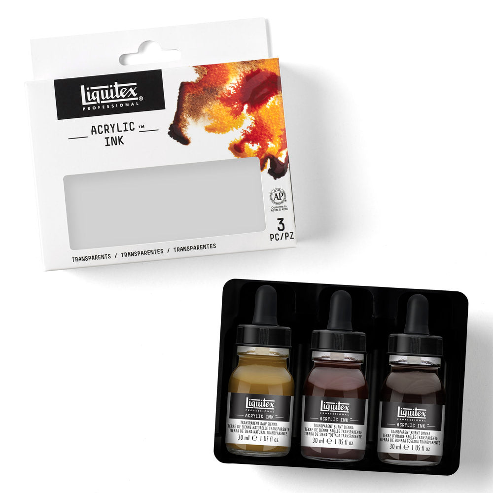 Liquitex Professional Acrylic Ink Transparent rinkinys 3 vnt. po 30 ml