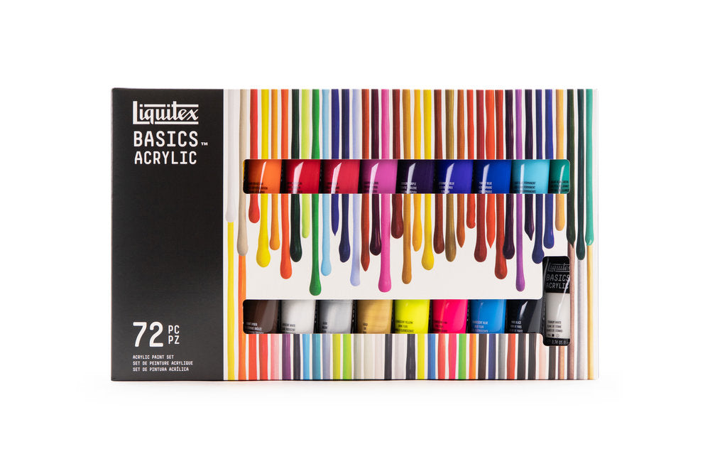 Liquitex BASICS Acrylic akrilinių dažų rinkinys 72 spalvos po 22 ml