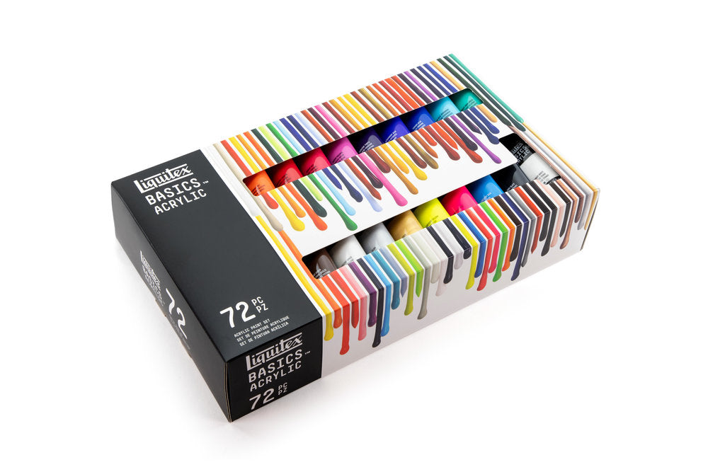 Liquitex BASICS Acrylic akrilinių dažų rinkinys 72 spalvos po 22 ml