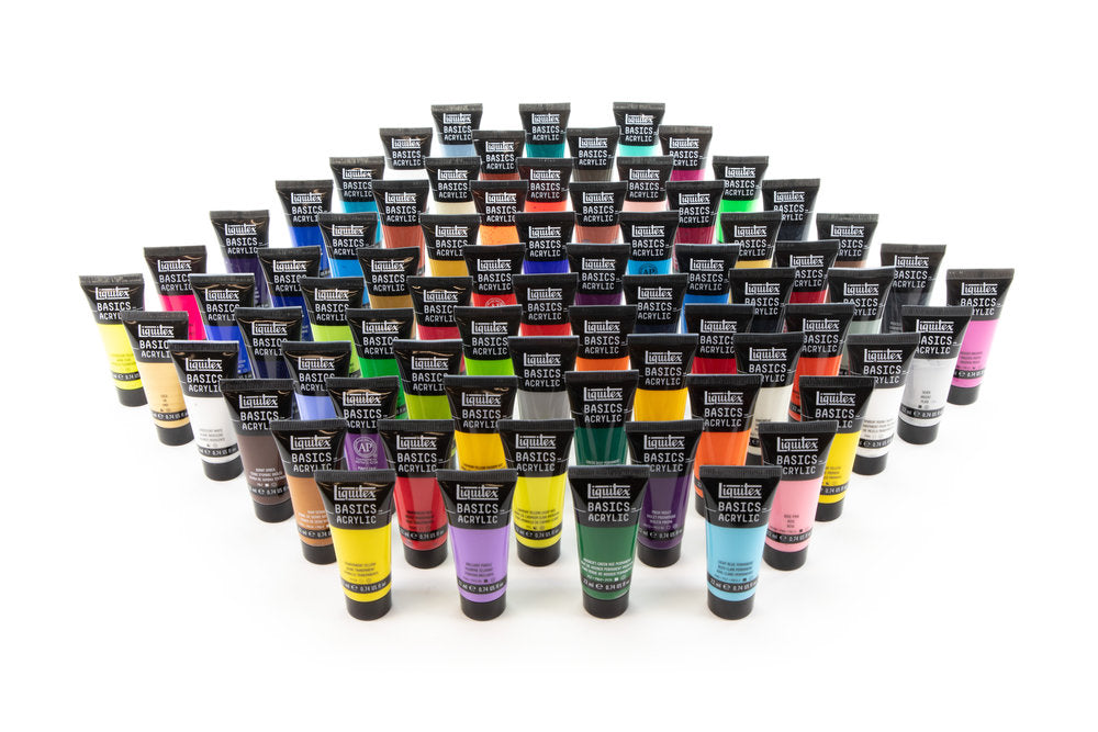 Liquitex BASICS Acrylic akrilinių dažų rinkinys 72 spalvos po 22 ml