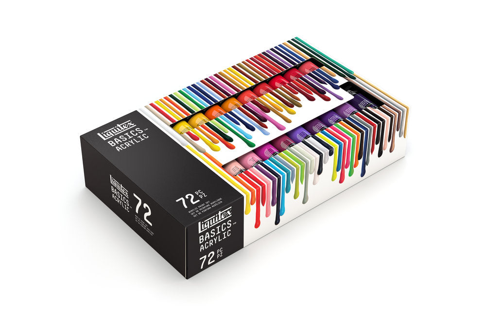 Liquitex BASICS Acrylic akrilinių dažų rinkinys 72 spalvos po 22 ml