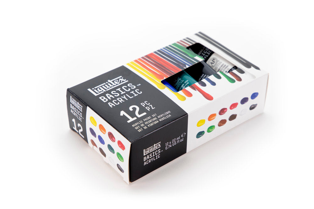 Liquitex BASICS Acrylic akrilinių dažų rinkinys 12 vnt. po 22 ml