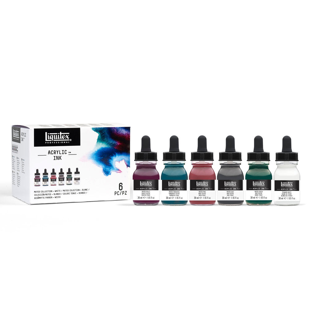 Liquitex Professional Acrylic Ink Muted akrilinių dažų rinkinys 6 vnt. po 30 ml