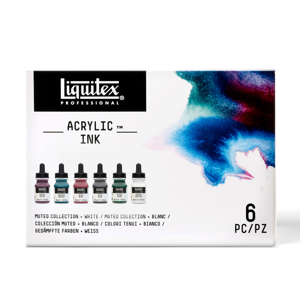 Liquitex Professional Acrylic Ink Muted akrilinių dažų rinkinys 6 vnt. po 30 ml