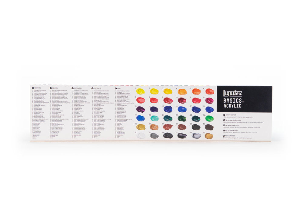 Liquitex BASICS Acrylic akrilinių dažų rinkinys 36 vnt. po 22 ml