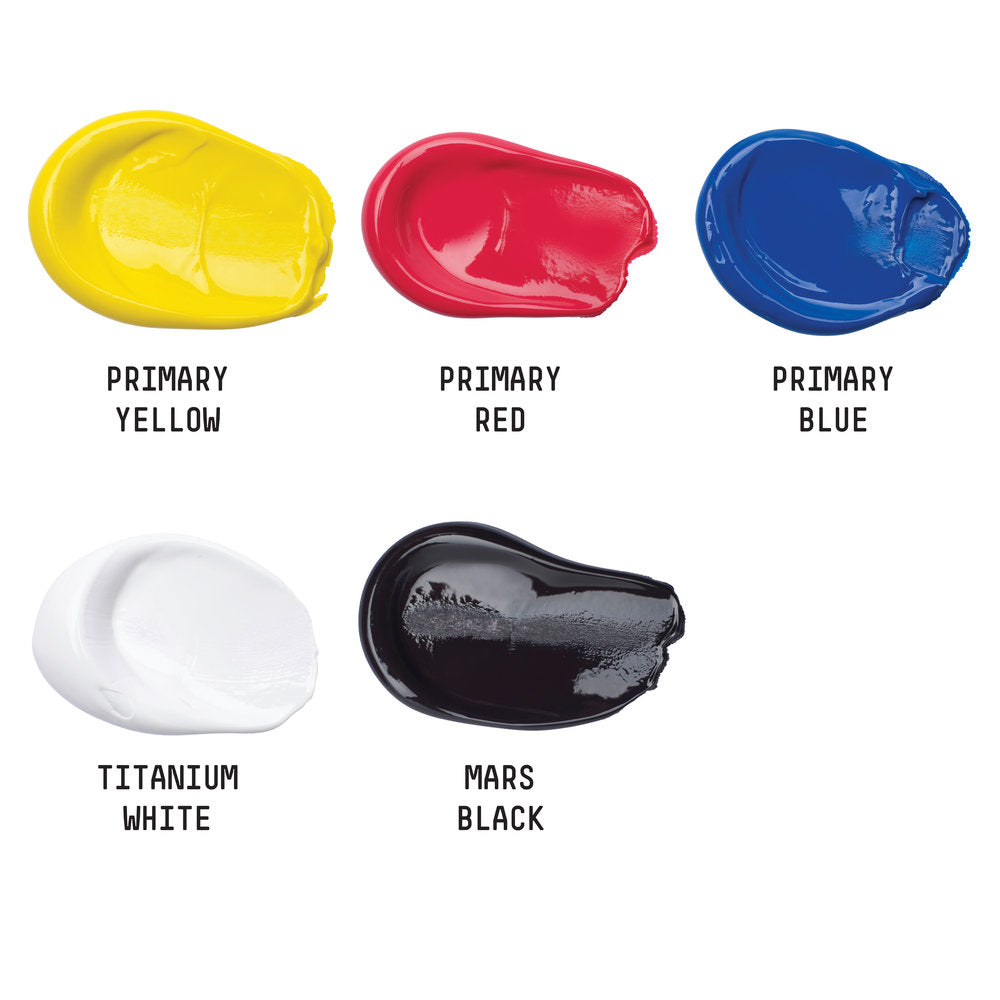 Liquitex BASICS Acrylic akrilinių dažų rinkinys 5vnt. po 75 ml
