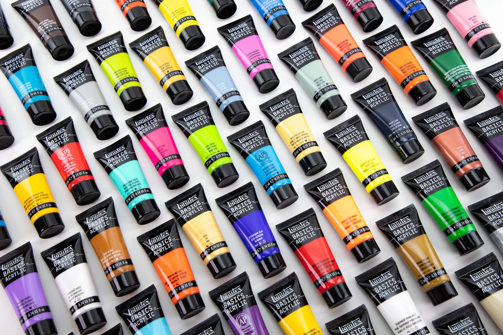 Liquitex BASICS Acrylic akrilinių dažų rinkinys 72 spalvos po 22 ml
